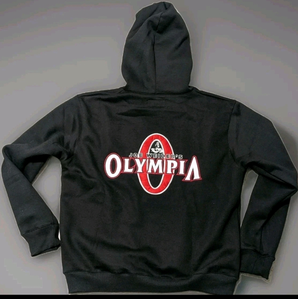 Men Olympia Bidybuilding Official Black Hoodie for Men M